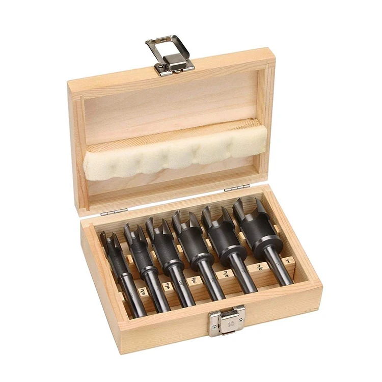 6 PCS Tube Type  Wood Plug Cutter drill bit set for wooddrilling