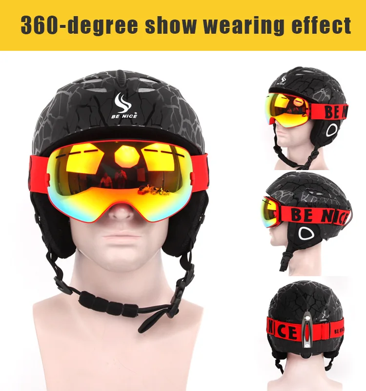 Wholesale 100% Uv 400 Protection Anti Fog Over Glasses Snowboard Goggles Ski Goggles Pro For Women Men