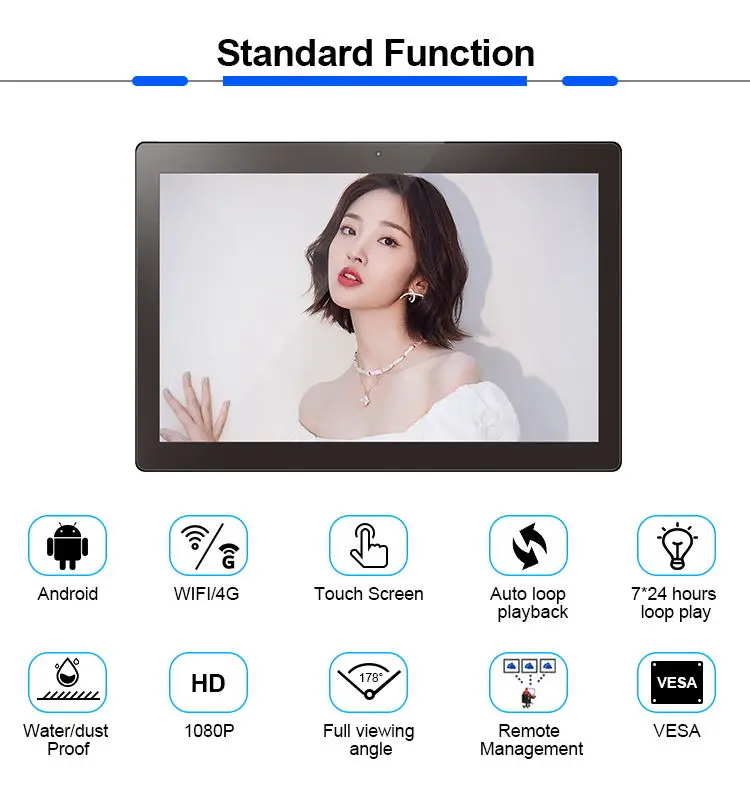 10 Inch Mini Android Lcd Ad Media Video Player Digital Signage Monitor Display For Car