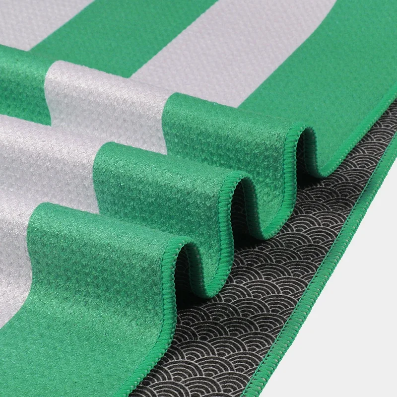 Custom wholesale quick dry waffle woven soft double-sided printed microfiber sports beach towel with carry bag