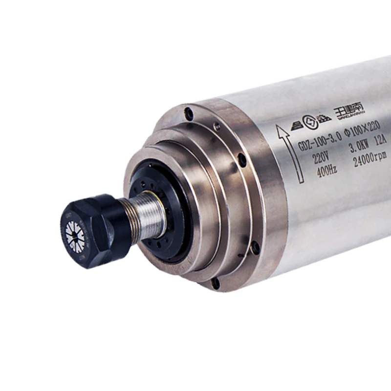 100 мм Диаметр 3 КВТ электродвигатель шпинделя с водяным охлаждением и сборником ER20 для маршрутизатора с ЧПУ