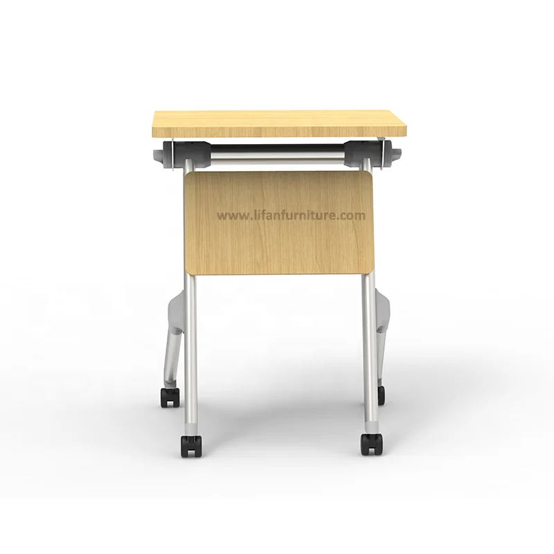 LEADCOM LS-424AS Office Furniture nestable foldable Training Table Meeting Room Table classroom chairs and desk with Table Frame