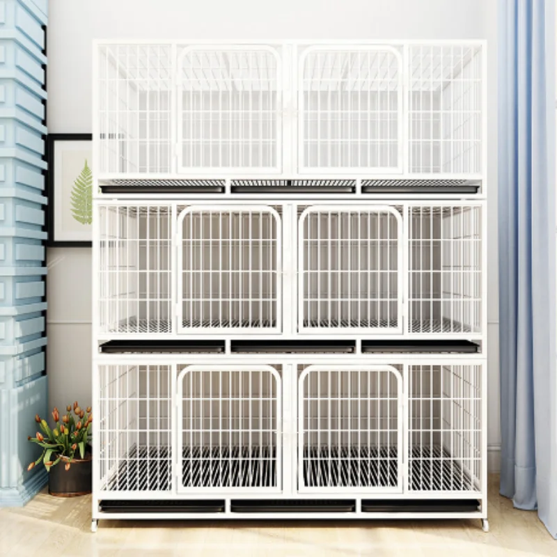 High Quality Indoor Galvanized Square Cat Cage Layer Pet Cage Metal Large Cat Cages