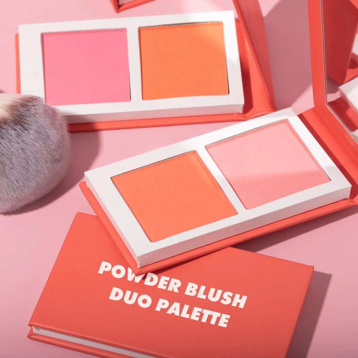 Private Label Cosmetic Cheek Blush Palette Pressed Powder Face Blusher Pigmented Wholesale Custom Logo Vegan Makeup Powder Blush