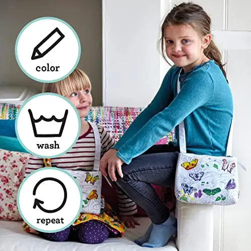 2023 New Drawing DIY Toys Ultra Washable Reusable Coloring Crossbody Bag With Washable Markers For Kids Gifts