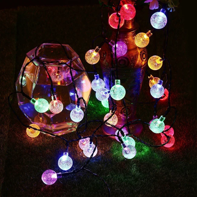 Wholesale Custom Ip44 Garden Festival Halloween Bulb Rgb Led Decoration Christmas Outdoor Waterproof Solar String Lights