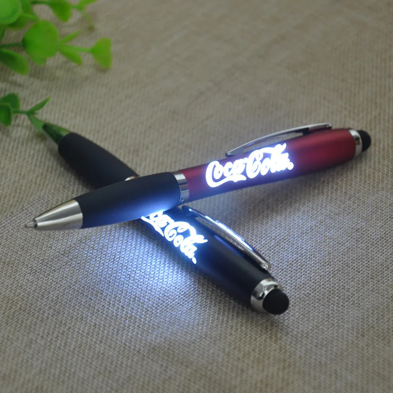 promotional Customized Led light up logo ballpoint pens-BRITESTAR PREMIUM LIGHTED LOGO PEN