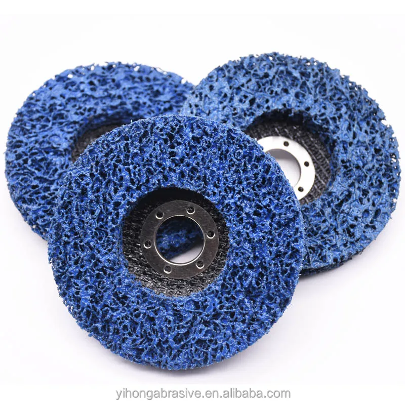 Premium Quality 125mm Blue Color poly strip disc wheel 5 inch Clean and Strip Disc For Rust Remove