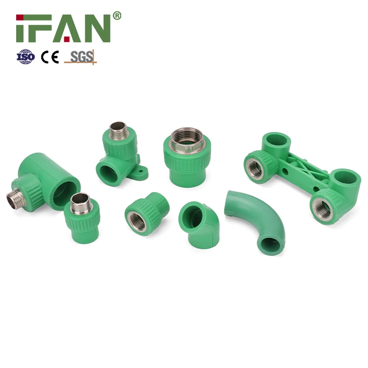 IFAN Customized PN25 PPR Molding Pipe Fittings Elbow Tee PPR Brass Pipe Fittings With ISO CE Certified
