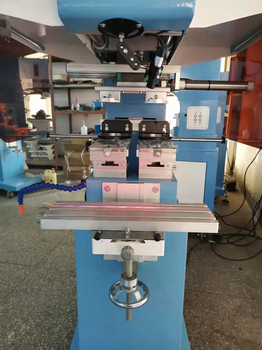 2-color neck label tampo printer pad printing machine for clothes stand