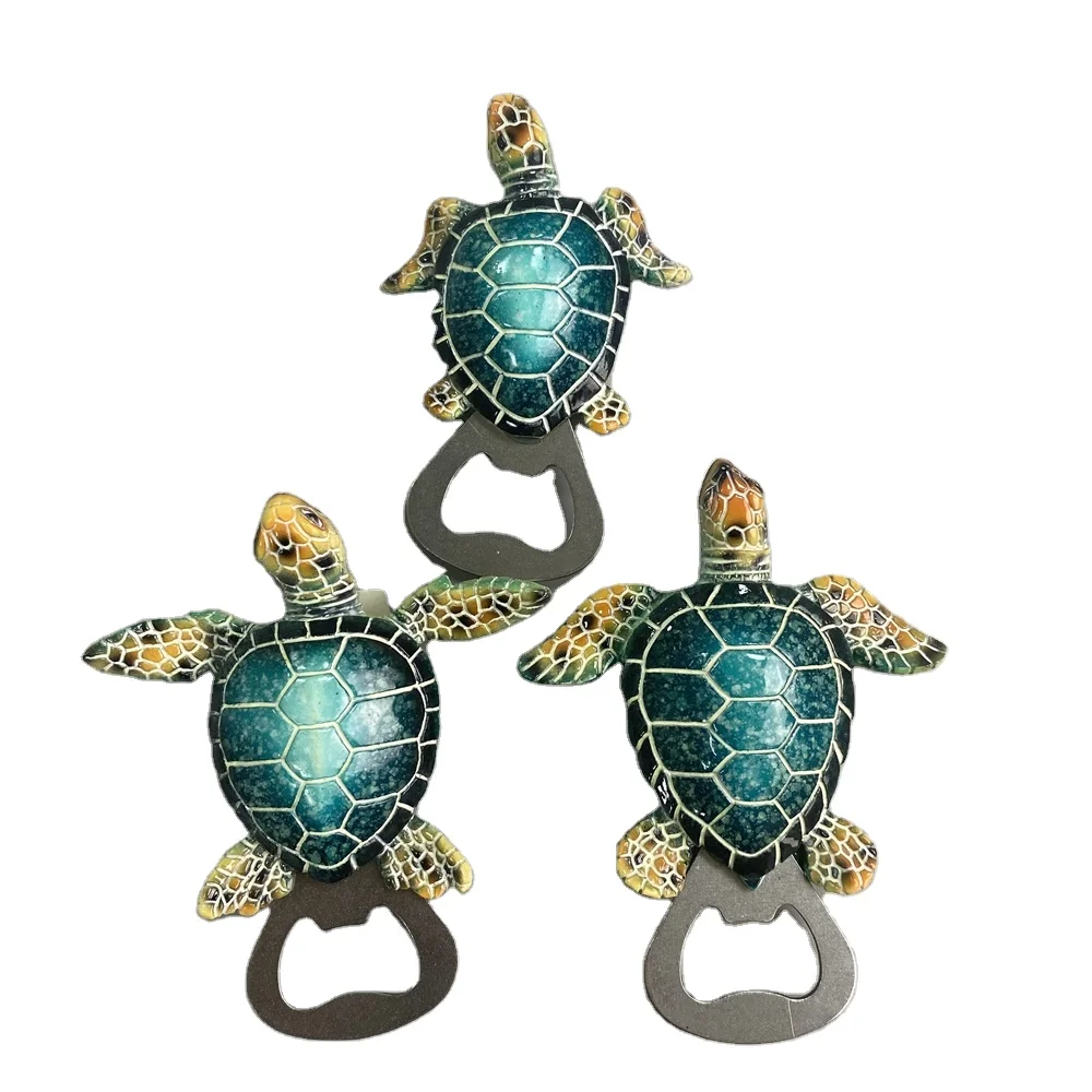 Customized Turtle  Refrigerator Magnets Opener  Tourist Souvenir 3D Fridge Magnet