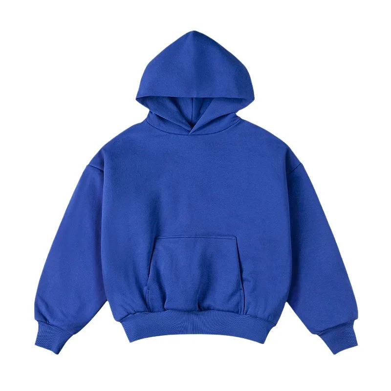 Boxy Fit Luxury Hoodie Blank 100% Organic Heavy Cotton High Quality Embossed Embroidery Custom Hoodie
