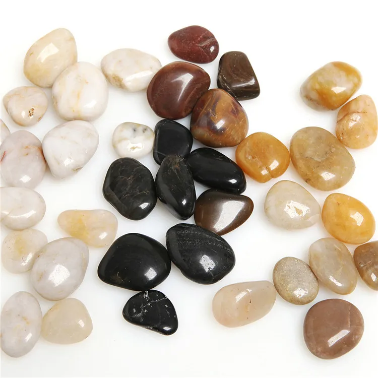 Natural gravel garden cobble mixed color pebble stone Colored Crushed Stone