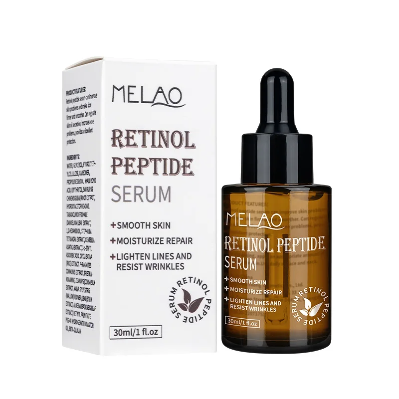 Private Label Face Retinol Serum Lighten Lines And Resist Wrinkles Moisturize Retinol Peptide Serum