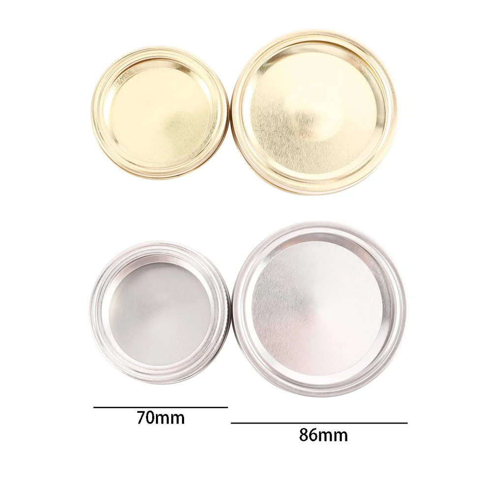 Gold Silver 70mm 86mm Price Twist off Tinplate Beverage Bottle Food Canister Jar Storage Leakproof Cover Cap Lid Custom Logo