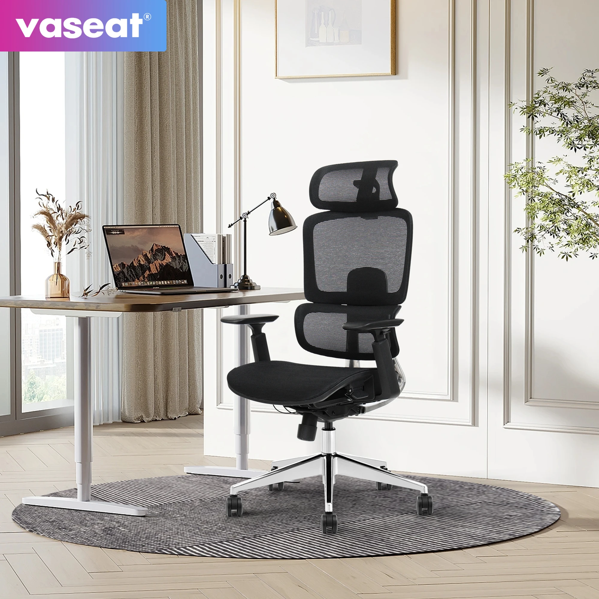 Vaseat ST8 Contemporary Stylish Modern Luxury Ergonomic Office Chair with Lift Metal Mesh for Home Office Furniture