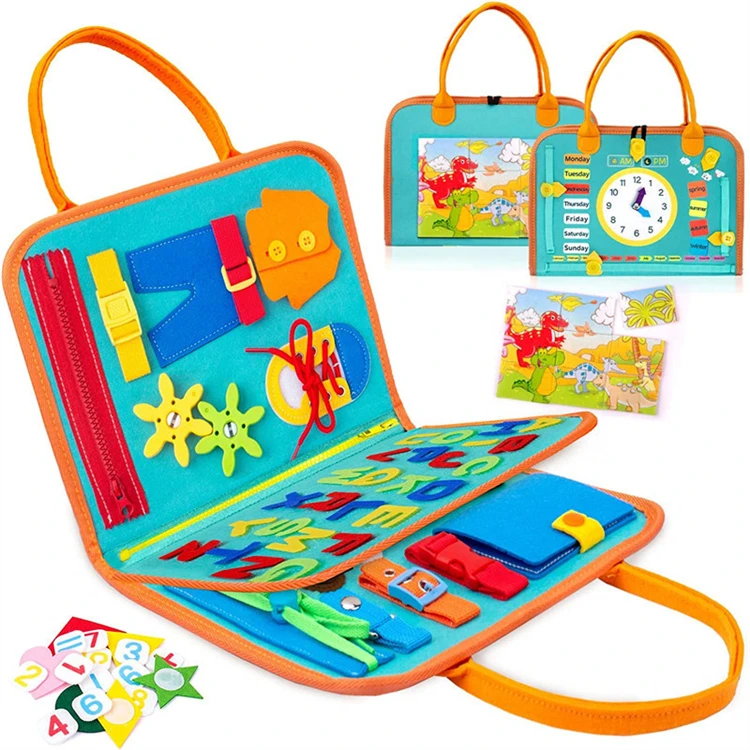 Accessories Interactive Sensory Learning Book Montessori Educational Felt Busy Board Parts For Toddler