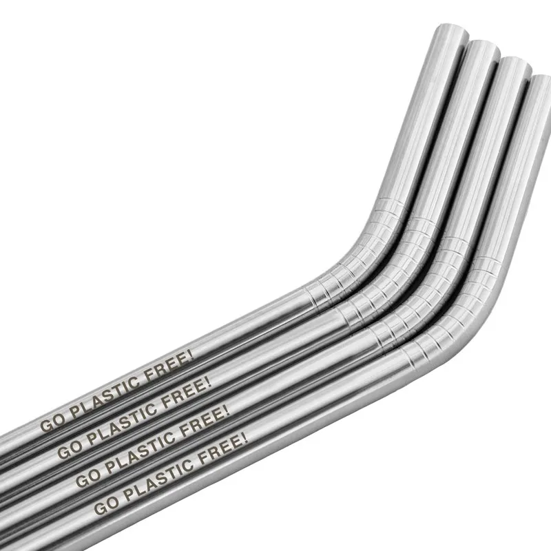 2021 Hot Sell Stainless Steel Straw  For Milkshake Reusable 12mm*215mm Metal  Straw Set With Custom Logo