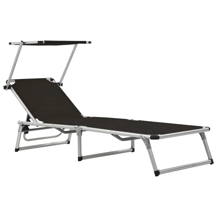 Cheap Grey Reclining Folding Garden Sunlounger Uk