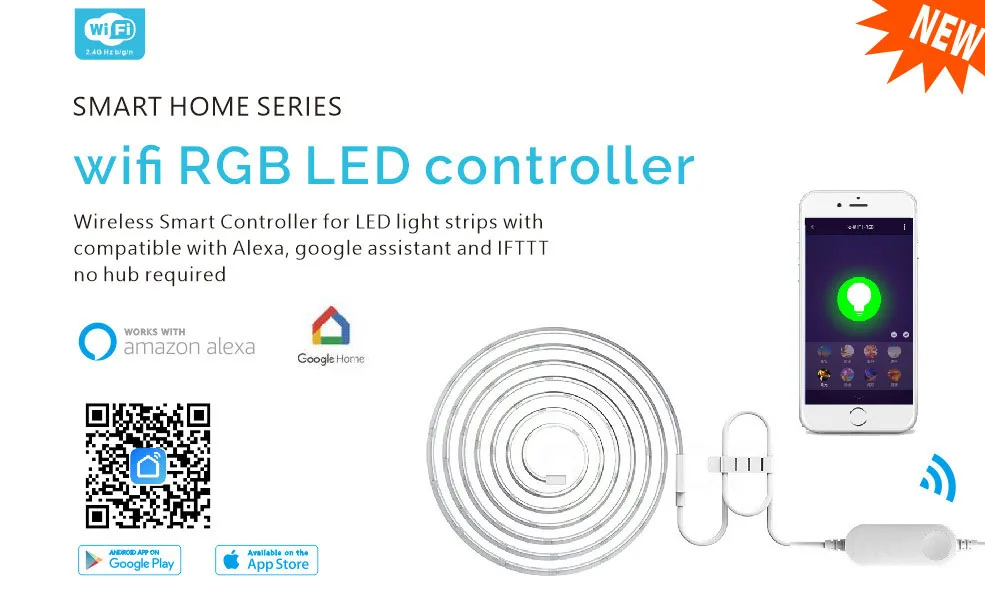 Смарт-пульт дистанционного управления с Wi-Fi ce rohs W/CW/RGB/RGBW/RGBCCT контроллер светодиодной ленты работает amazon alexa google home и