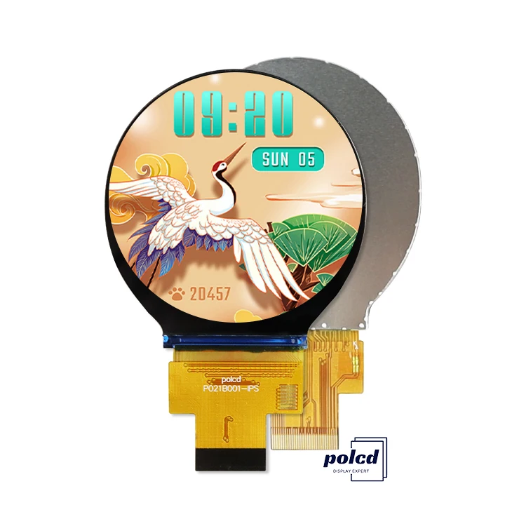 Polcd 2.1 inch 480*480 Circular LCD Module IPS View Screen High Brightness 300nit Round Color TFT Panel Display