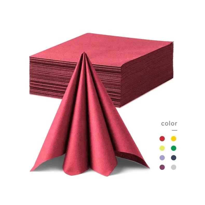 Disposable Color Paper Napkins Airlaid Dinner Napkins Linen Feel Napkins for Wedding Hotel Party Restaurant