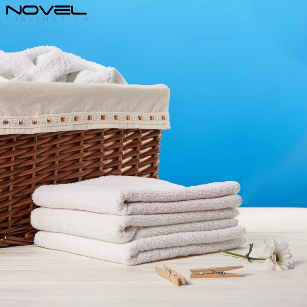 Fashion Personalized Blanks Custom Sublimation Beach Towel Various Size White Microfiber Cotton Bath Towels