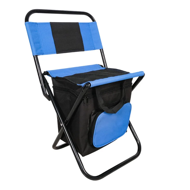 Oeytree Outdoor Foldable Fishing Chairs with cooler bag High quality Portable metal Picnic Camping Stool