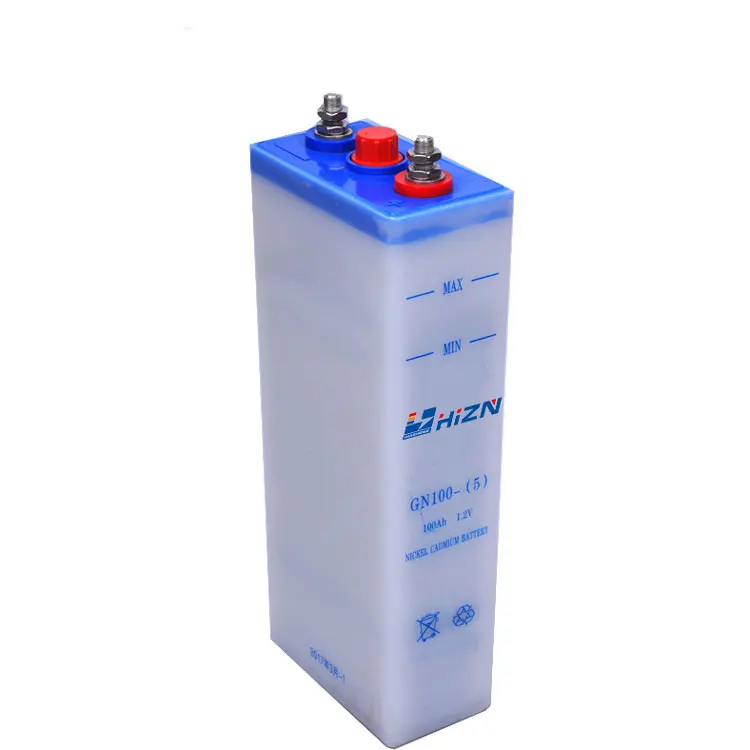 HIZN China Manufacturer 1.2V KPL Nickel Cadmium Battery 100ah Ni Cd Battery for UPS
