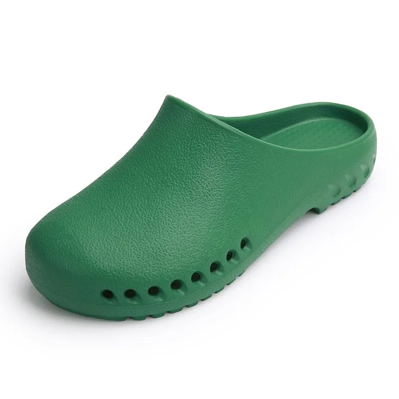 Nursing Comfort Hospital Nurse Chef Kitchen Shoes Women Men Shoes Kitchen Unisex Non-slip Black Leather Rubber Flat Shoes