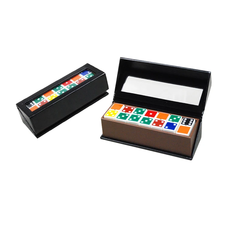 Wholesale Portable Leather Domino Box Dominoes Game Set