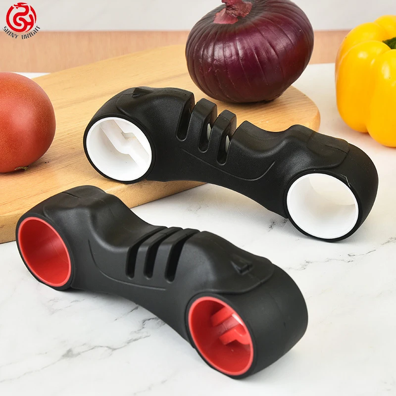 Best Seller Professional 3 Stage Manual Kitchen Scissors Knife Sharpener