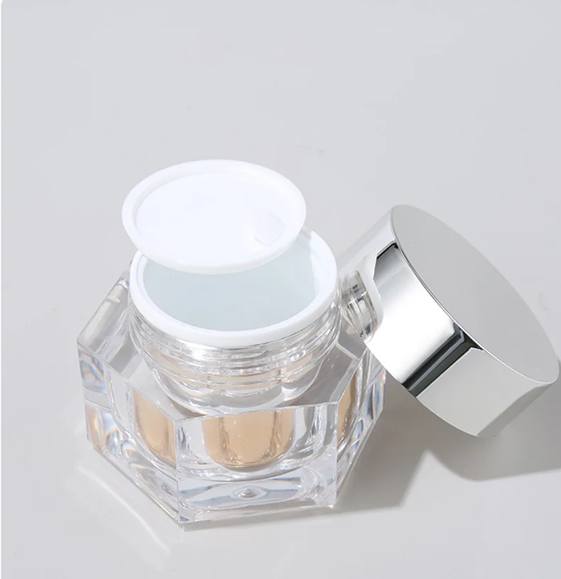 30 50 ml Custom Luxury Empty Pink White Wide Mouth Cosmetics Containers Skin Care Recycled Packaging Acrylic Plastic Cream Jar