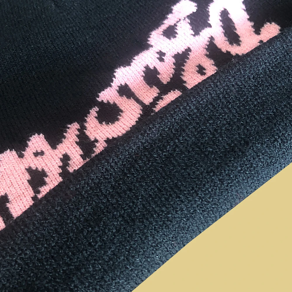 Czelrine Wholesale Custom Plain Skulls Beanie Cap Embroidery Skully Customized 2 layers No Cuff Acrylic Winter Hats Toque Caps