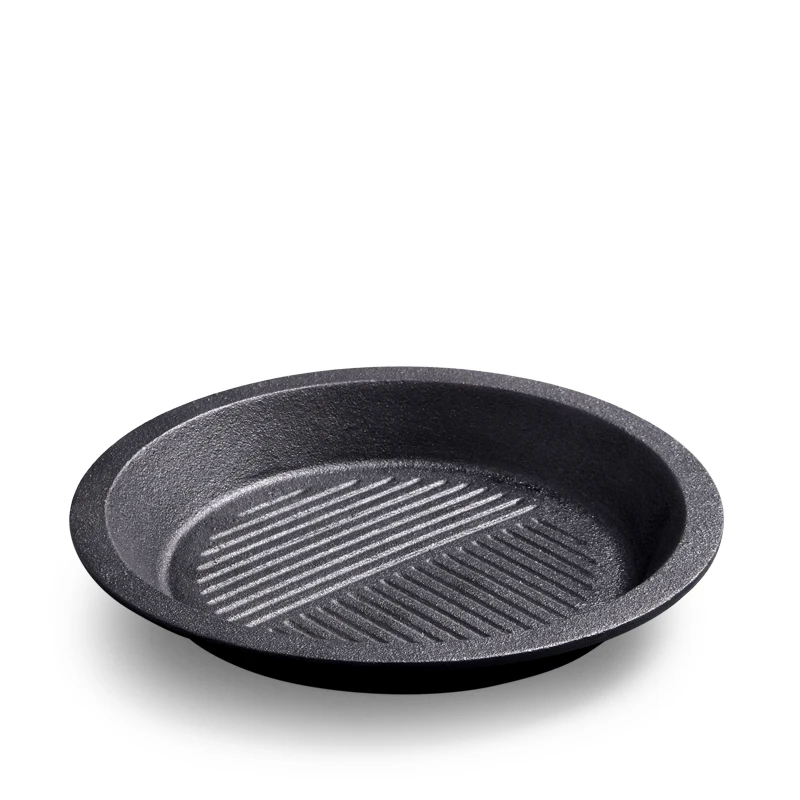 Round Steak Fajita Pan Cast Iron Sizzling Plate
