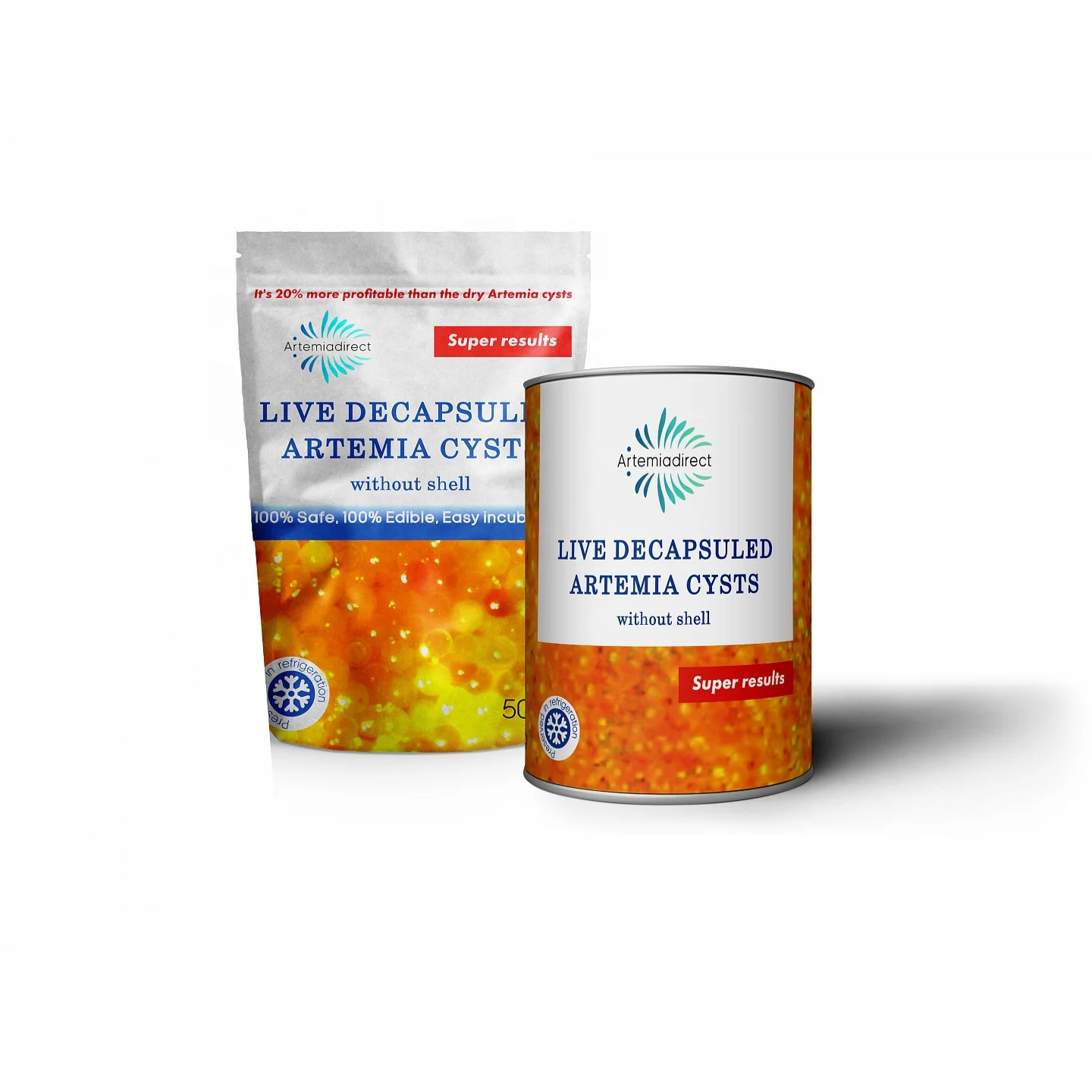 
Embryo ArtemiaDirect - live Decapsulated Brine Shrimp Eggs (Artemia cysts) 85-95% HR, Revolutionary Fish Feed 