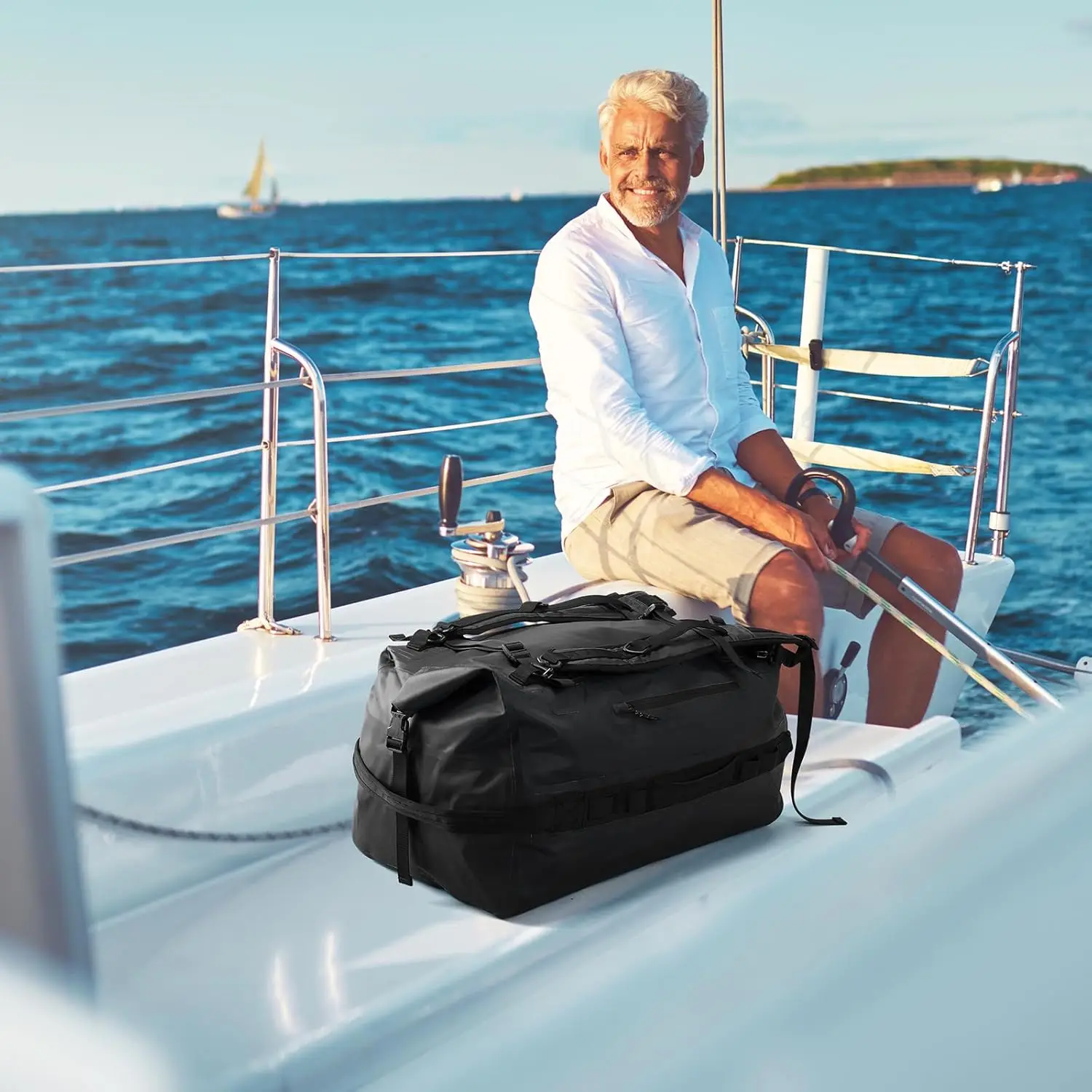 Large Waterproof Bag Travel Roll Top Dry Backpack Duffle For Kayaking Rafting Boating Swimming Camping Travel Gym Beach