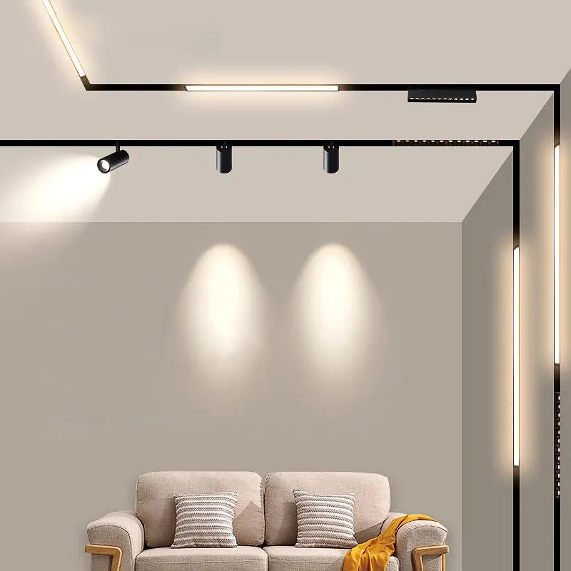 ZOMI art gallery led track light linear recessed led light systems for hotel 20 series indoor Magnetic grille lights