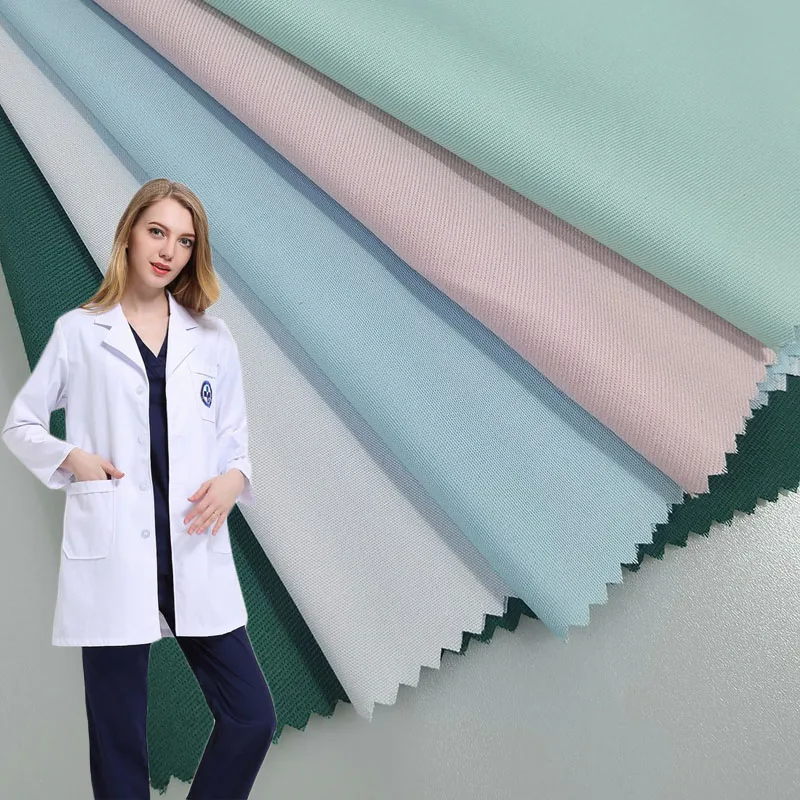 Judo Uniform Khaki Clothes T-shirt Fabric Woven White Cotton Fabrics for Clothing Textile Shirt Plain Dyed Accept Custom Designs