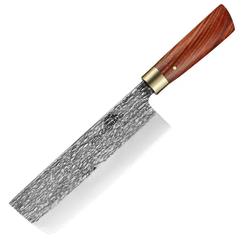 Forged 7 Inch Nakiri Knife High Carbon 5Cr15 Stainless Steel Vegetable Knife