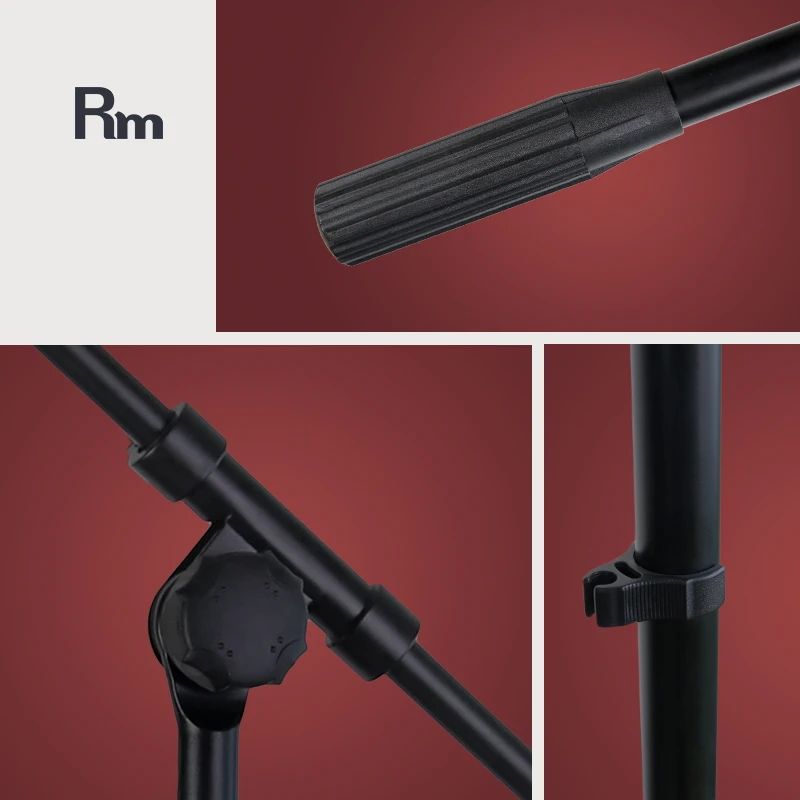 Mis-Rm05 musical instrument accessories Profession High Quality Metallic Stand Microphone Audio Standing Tripod Microphone Stand