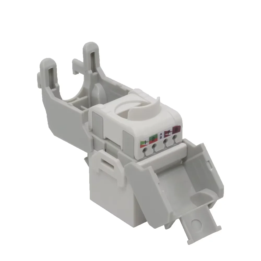 RJ45 UTP Cat6A 8P8C 180 градусов Белый Встроенный соединитель Keystone Jack неэкранированный Соединительный модуль для телекоммуникационного DP-KJ-8041