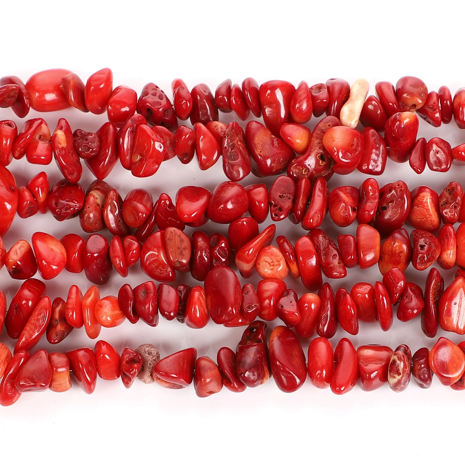 Red Coral Stone Chips Beads Strands Natural Stone Beads Loose Beads For Jewelry Making DIY Bracelets Handmade