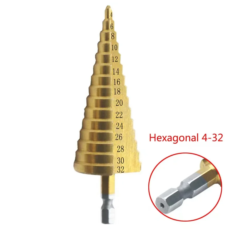 Cobalt Step Drill Bit Set Straight Flute Step Drill Bit For Metal Drilling