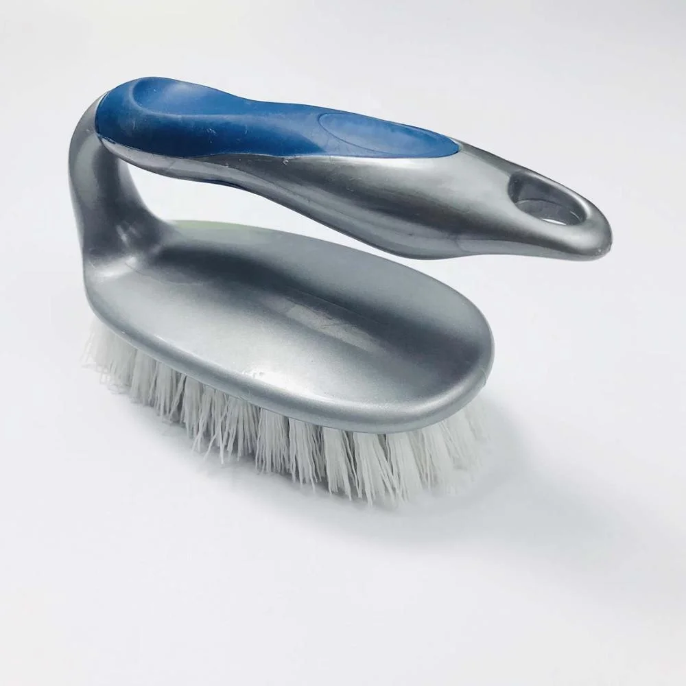 EcoClean Factory BSCI Customized logo Comfort Grips Iron handle style tile grout and floor corner Scrubber Brush