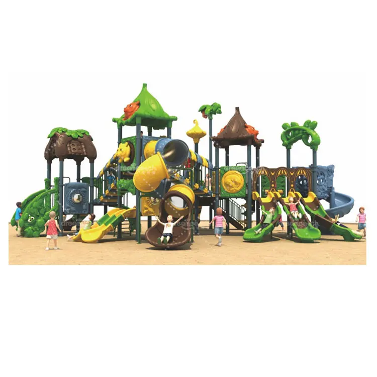 Large pirate ship Combination plastic slides sets kids outdoor slide playground for city park