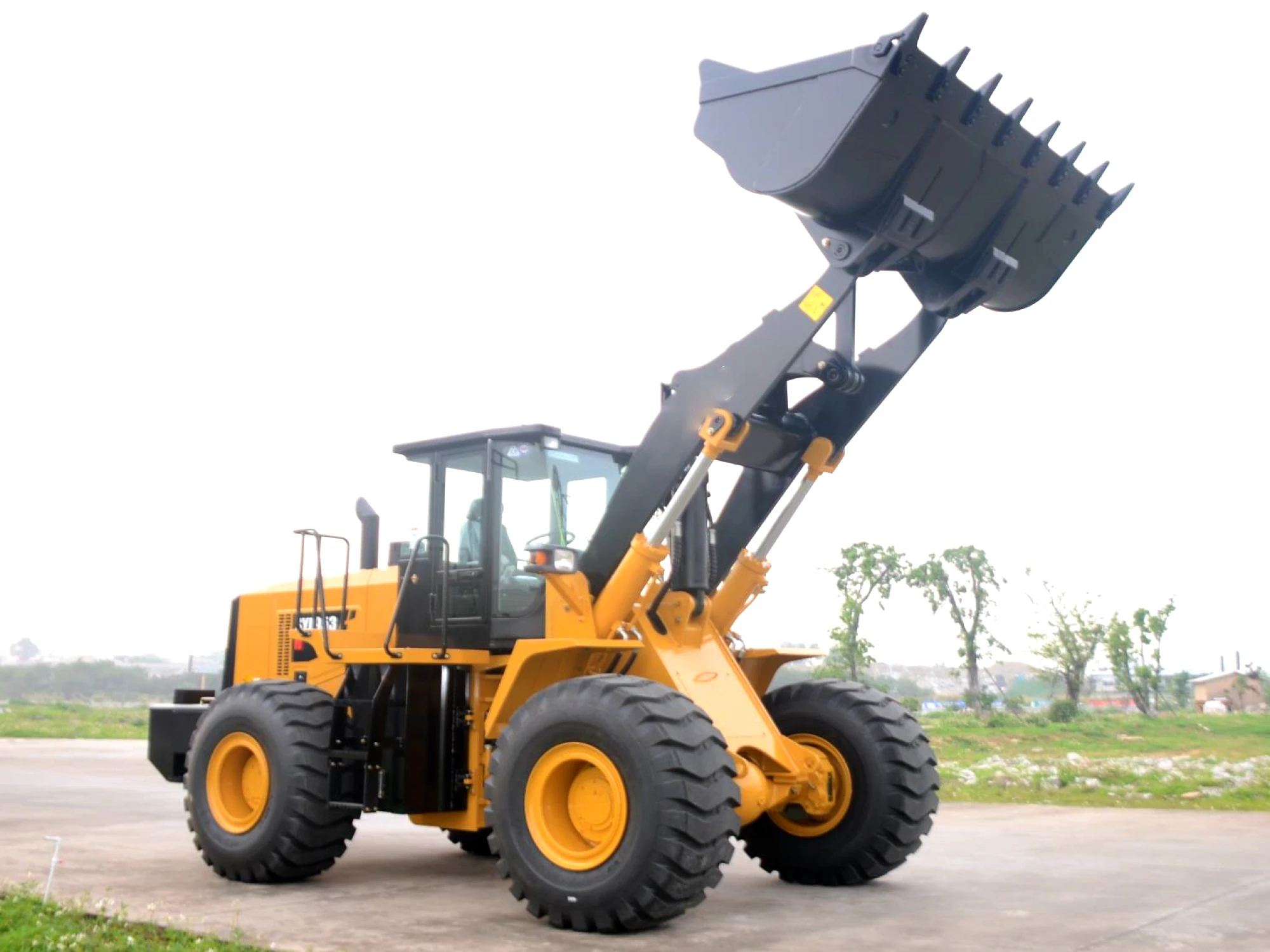5Ton Wheel Loader Front End Loader with Spare Parts SYL953H within Earthmoving Machinerywith 4.5cbm and 17100kg Operating weight
