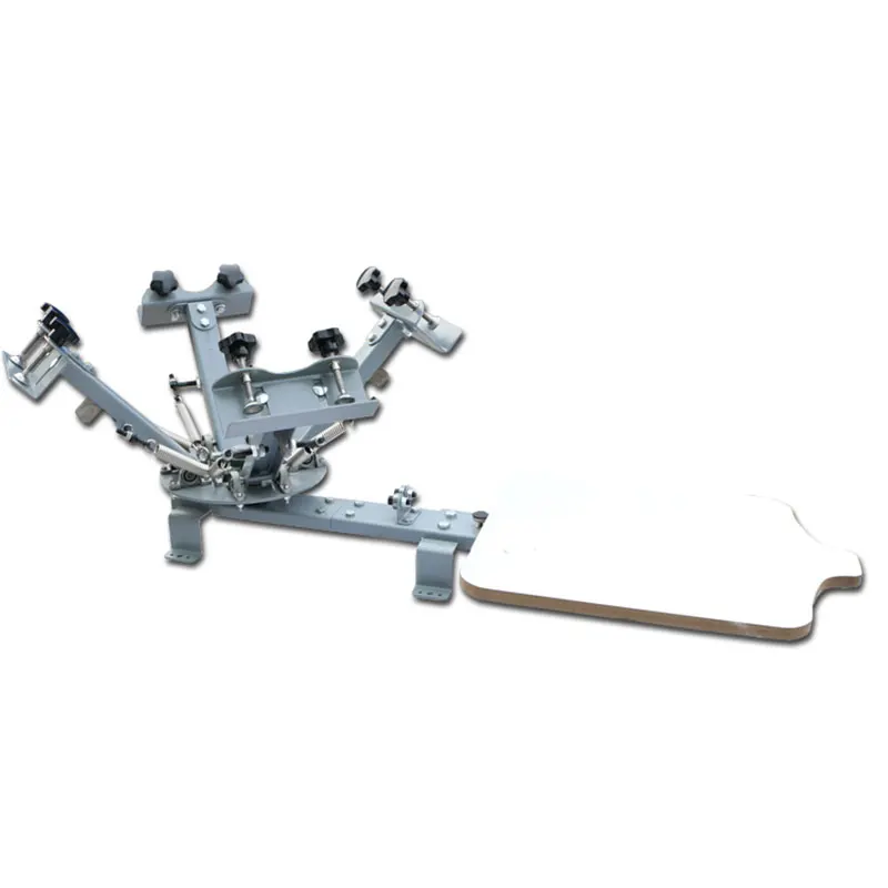 4 Color 1 Station Silk Screening Screenprint Press Screen Printing Machine