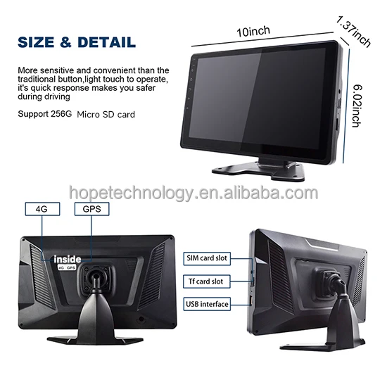 Easy Calibration 3D 360 Panoramic Bird View AI Pedestrian Detect 4G GPS navigation DVR