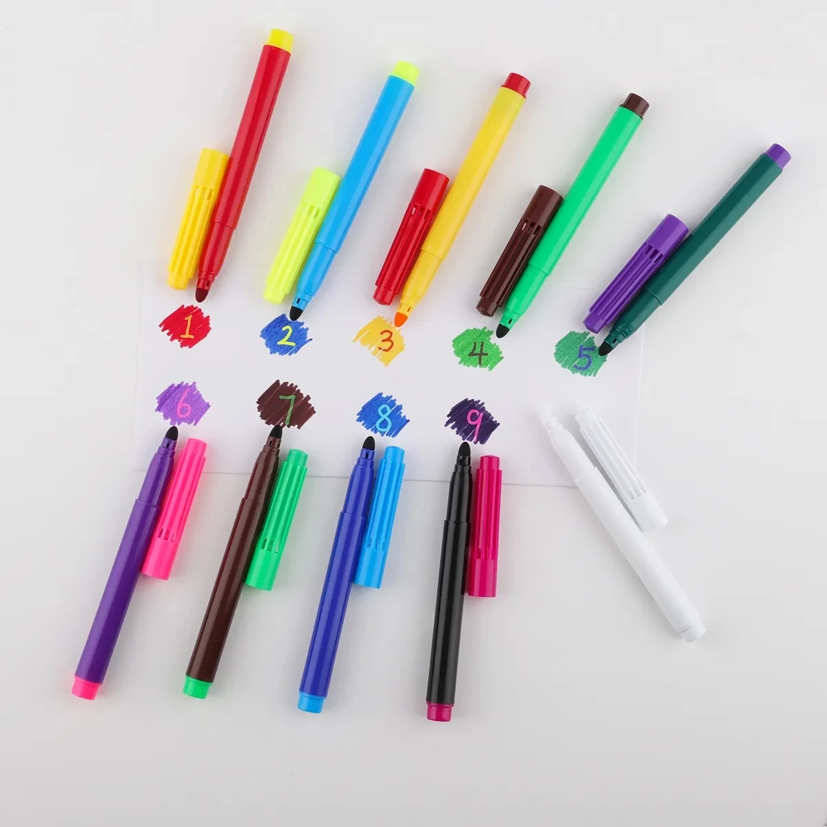 Popular sales 9+1 Colors water color magic changing color marker pens